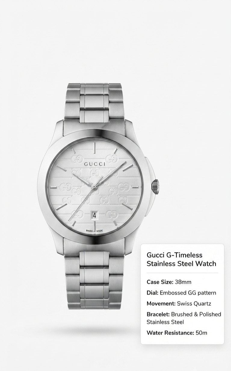Gucci G-Timeless Stainless Steel Watch